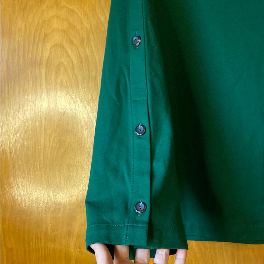 J. Jill Green Women's Top with Button Details on Long Sleeves. Size M - Picture 8 of 10